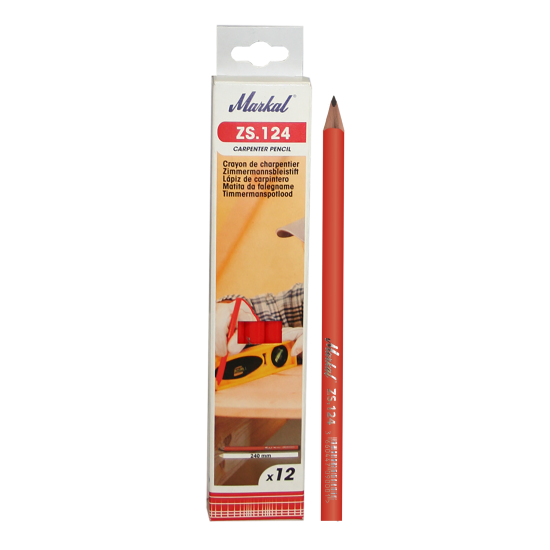 Staliaus pieštukas 240mm raudonai lakuotas