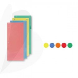 Kartoniniai skirtukai SMLT, 100 lapų, 11 x 23,5 cm, įvairių spalvų