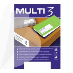 Lipnios etiketės MULTI-3, A4, 100 lapų, balta